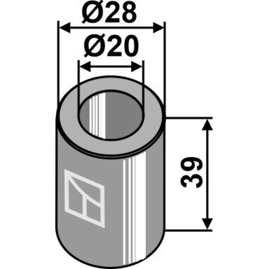 Įvorė 39xØ20xØ28