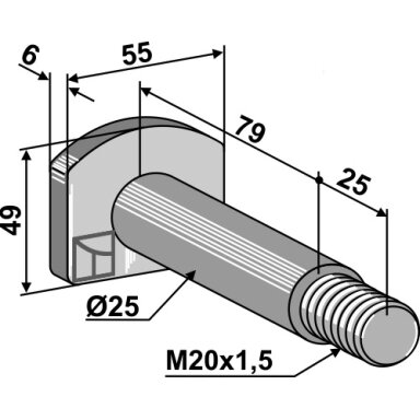 Varžtas M20x1,5x104