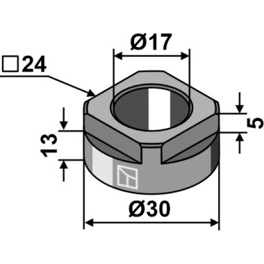 Įvorė 18xØ17xØ30
