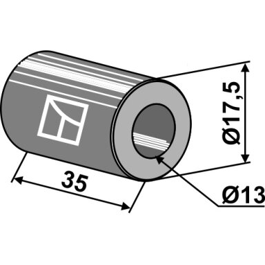 Įvorė 35xØ13xØ17,5