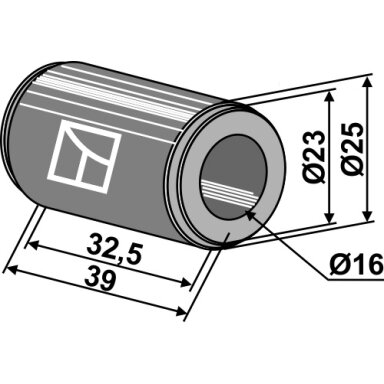 Įvorė 39xØ16xØ25