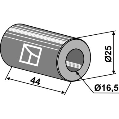 Įvorė 44xØ16,5xØ25