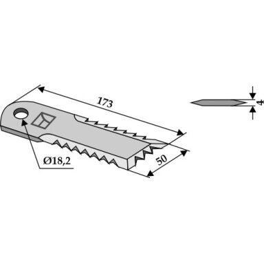 9833966 Smulkinimo peilis New Holland
