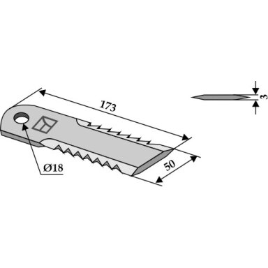 0000652940 Smulkinimo peilis Claas