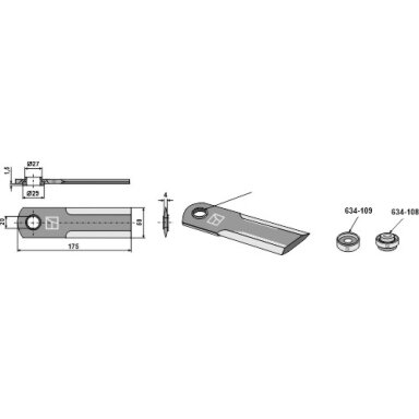 0007558740 Smulkinimo peilis Claas