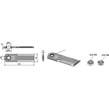 0007558750 Smulkinimo peilis Claas