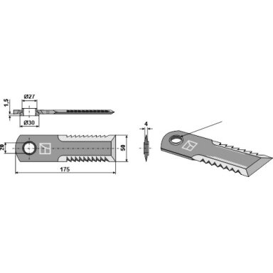 0007558750 Smulkinimo peilis Claas