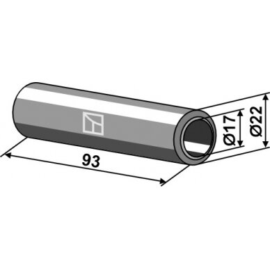 Įvorė 93xØ17xØ22 Įvorė 93xØ17xØ22