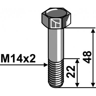 Varžtas - M14x2 Varžtas - M14x2