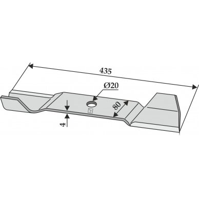 Žoliapjovės peilis 435mm Žoliapjovės peilis 435mm