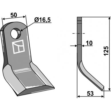 Y formos žoliapjovės peiliukas 1