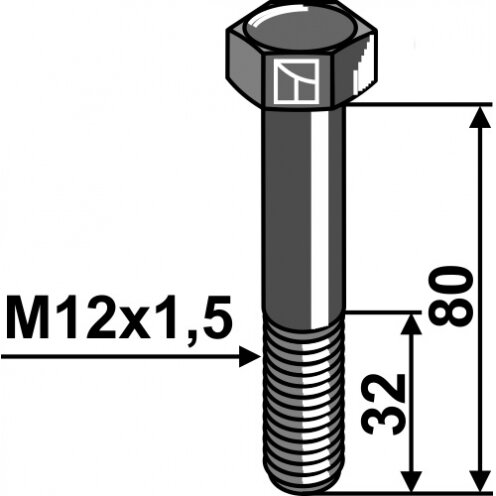Varžtas - M12x1,5 - 10.9