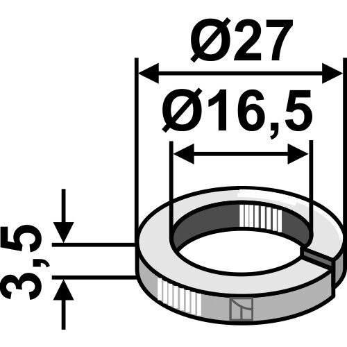 Poveržlė Ø27x3,5xØ16,5