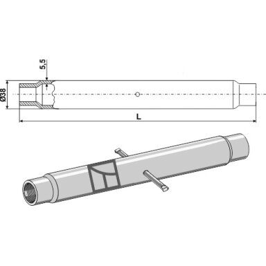 Traukės vamzdis M24x2,5