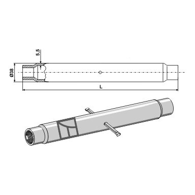 Traukės vamzdis M24x3