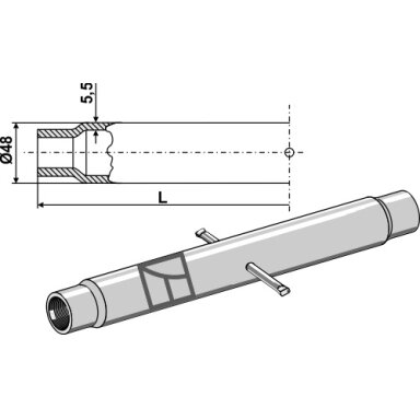 Traukės vamzdis M30x3