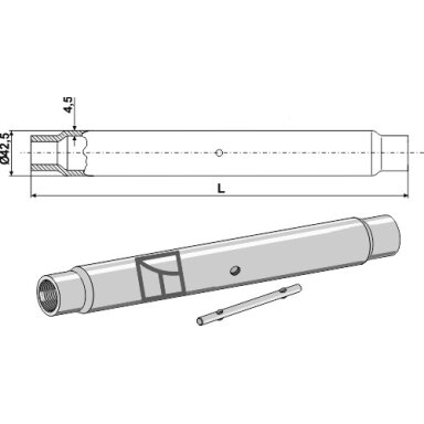 Traukės vamzdis M30x3,5