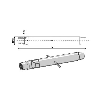 Traukės vamzdis M30x3,5