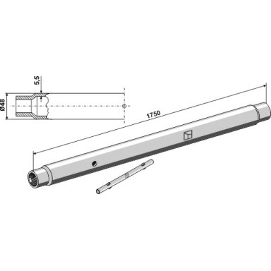 Traukės vamzdis M30x3,5