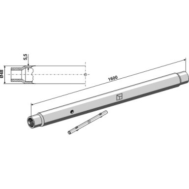 Traukės vamzdis M30x3,5