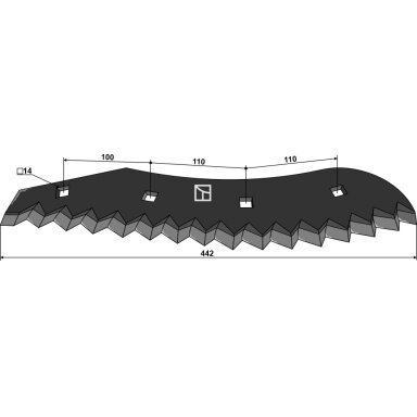 Dalytuvo peilis, 442 mm, padengtas kietmetaliu