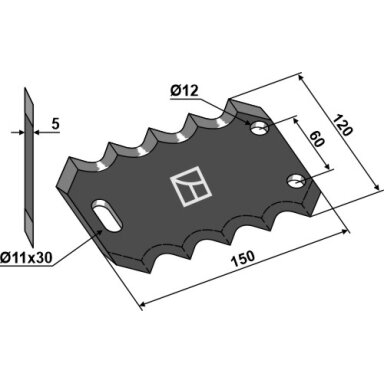 1680033 Storti dalytuvo peilis