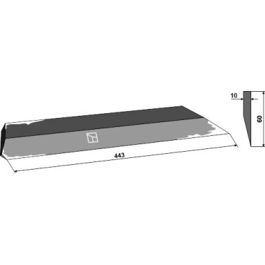 5002382 Agrostroj šoninis peilis 443 mm, kairė