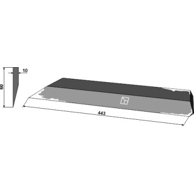 5002393 Agrostroj šoninis peilis 443 mm, dešinė