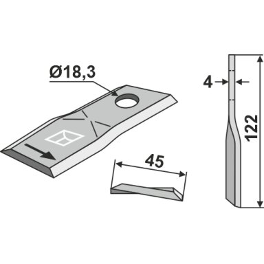 0001045560 Šienapjovės peiliukas Claas