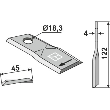 0001045550 Šienapjovės peiliukas Claas
