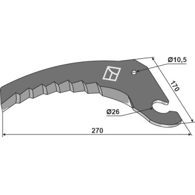 84607325 Ruloninio preso peilis New Holland