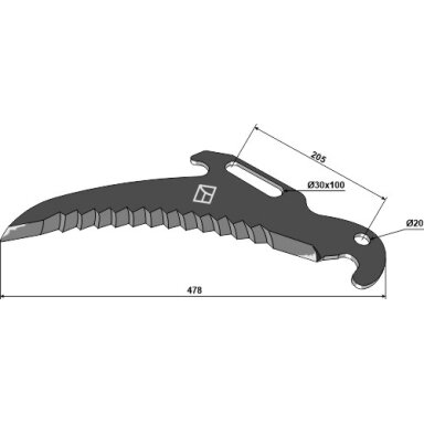 0009623160 Smulkinimo peilis Claas