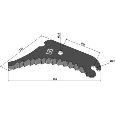 VF16518393 Deutz-Fahr ruloninio preso peilis