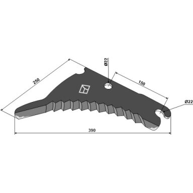 Z4079940 Kuhn ruloninio preso peilis