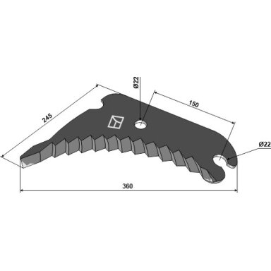 VF06579559 / VF16617411 Deutz-Fahr ruloninio preso peilis