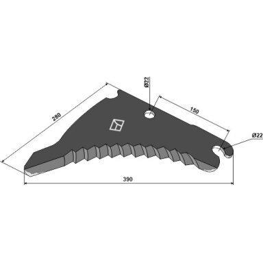Z4002310 Kuhn ruloninio preso peilis