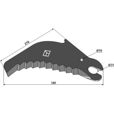 87036000 Ruloninio preso peilis New Holland