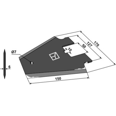 433.0132 Schuitemaker smulkinimo peilis