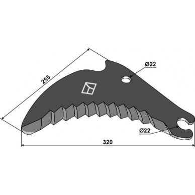Z4002170 Kuhn ruloninio preso peilis 1