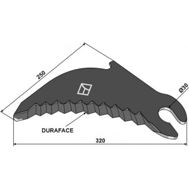 84058219 Ruloninio preso peilis New Holland, DURAFACE 1