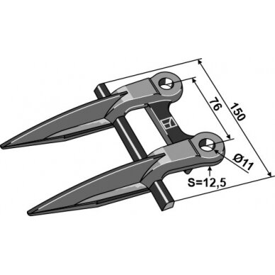 0006262951 Dvigubas pirštas Claas 1