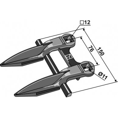 0006262790 Dvigubas pirštas Claas 1