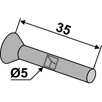 Įgilinta kniedė Ø5x35 1