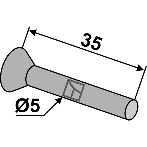Įgilinta kniedė Ø5x35 1