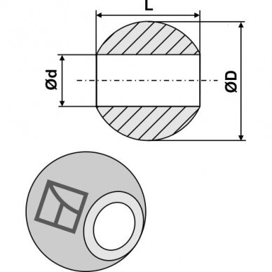 Apatinės traukės obuolys, Ø22,1 mm, I-II kat.