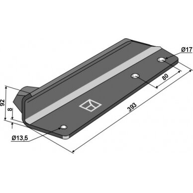 44180N Tebbe Barstymo mentelė, dešinė 44180N Tebbe Barstymo mentelė, dešinė