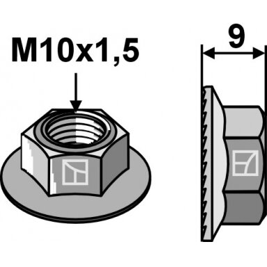 Fiksavimo veržlė M10x1,5