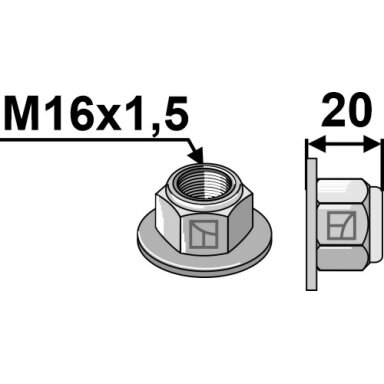Fiksavimo veržlė M16x1,5 - 10.- Polystop