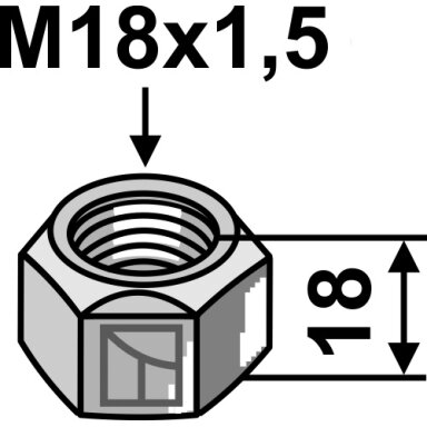 Fiksavimo veržlė M18x1,5