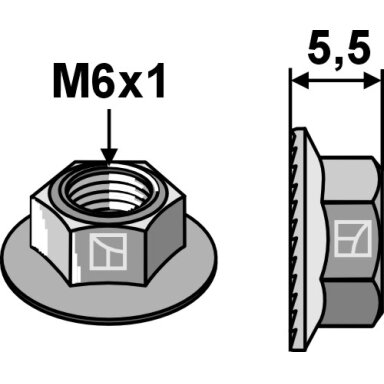 Fiksavimo veržlė M6x1